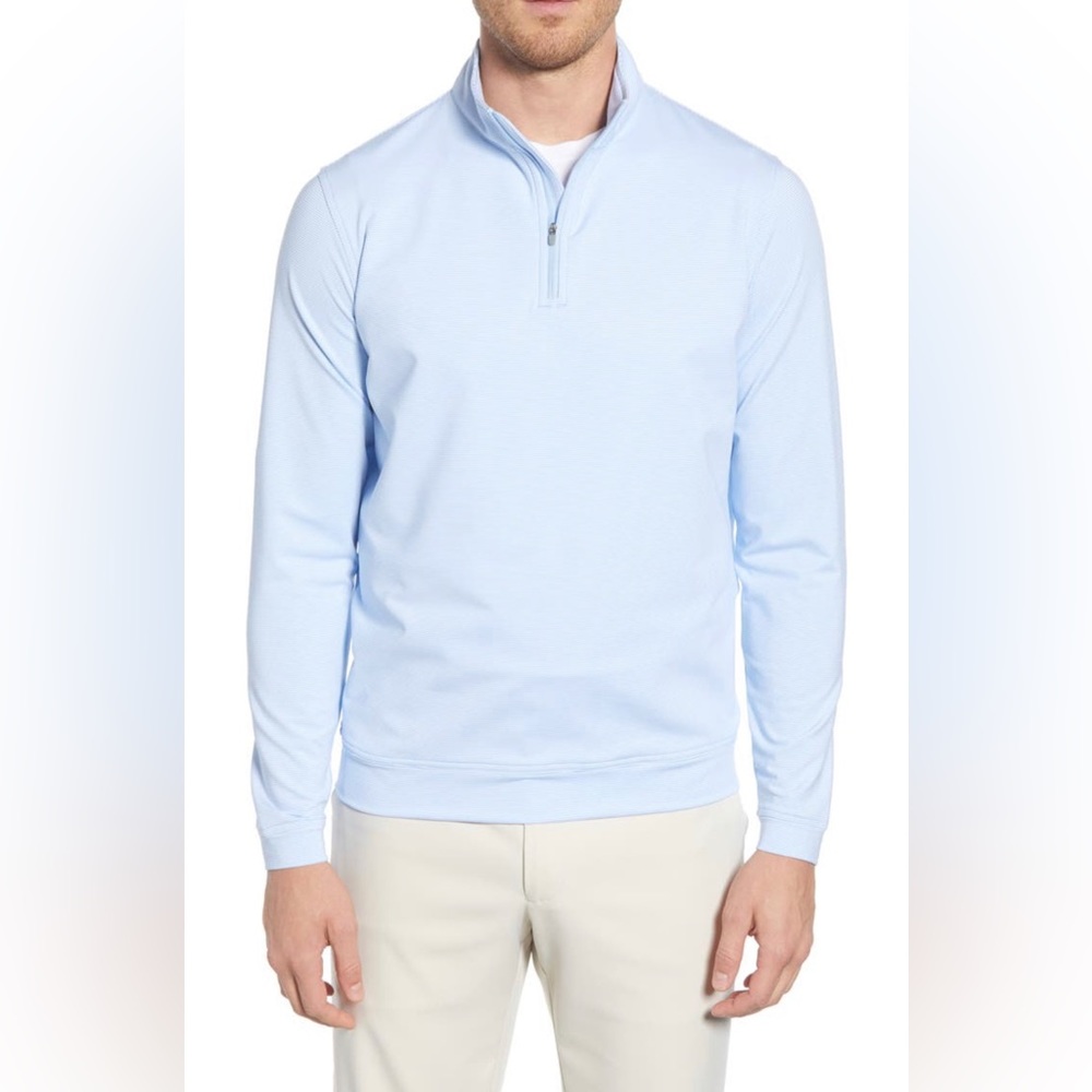*Never Worn* PETER MILLAR Perth Stripe Quarter Zip Performance Pullover ++NEW++